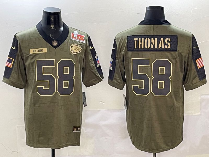 Men Kansas City Chiefs #58 Thomas Green 2025 Nike Salute to Service Limited NFL Jersey style 3